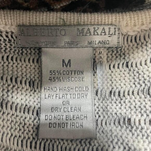 Alberto Makali Medium  Top Blouse Abstract Art To Wear - Picture 4 of 5